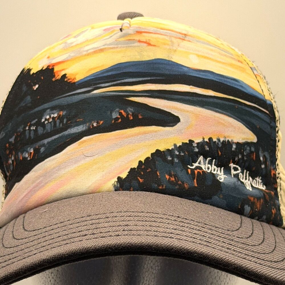 Art 4 All Abby Paffrath Collection Jackson Hole Trucker Hat Sunrise River Used - Picture 2 of 14